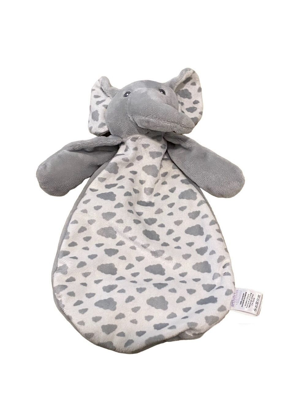 Baby Mode Activities Gray Elephant Lovey Security Blanket Clouds Plush Crinkle